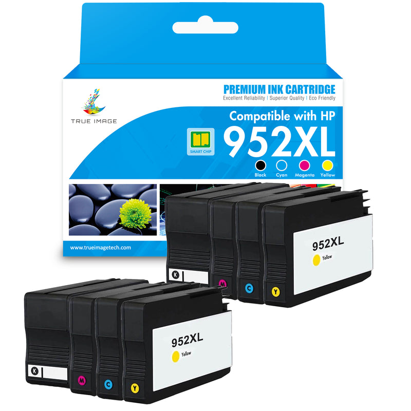 Compatible HP 952XL (Firmware Safe) Ink Cartridges Combo Pack (F6U19AN) | With Upgraded Chip