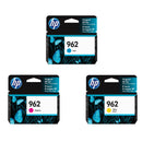 Original HP 962 Cyan/Magenta/Yellow Ink Cartridges - 3 Packs