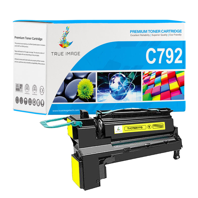 C792X1YG -  Lexmark C792 Yellow Toner Cartridge - High Yield