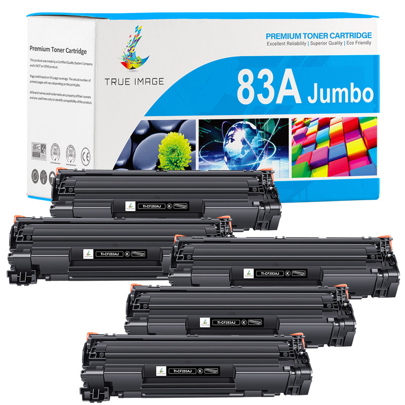 HP 83A jumbo black toner 5 pack