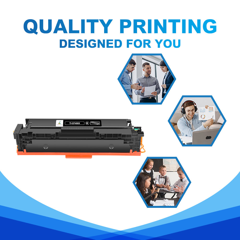 Compatible CF400X Black Toner Cartridge For HP LaserJet Pro M277dw, M252dw, M277n – 4tonerink