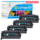 4-Pack Canon 057 cartridge monitor toner level