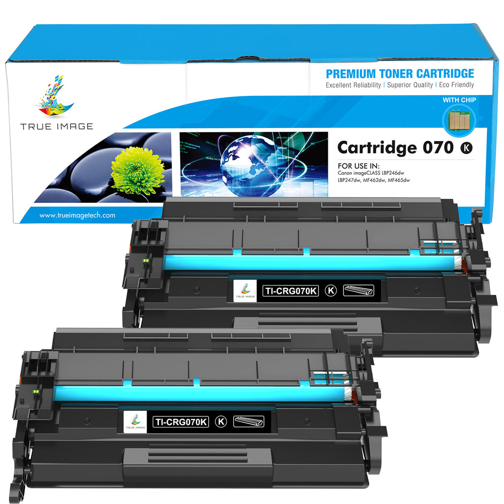 Compatible Canon 070 Black Toner Cartridges 2-Pack (With Chip)