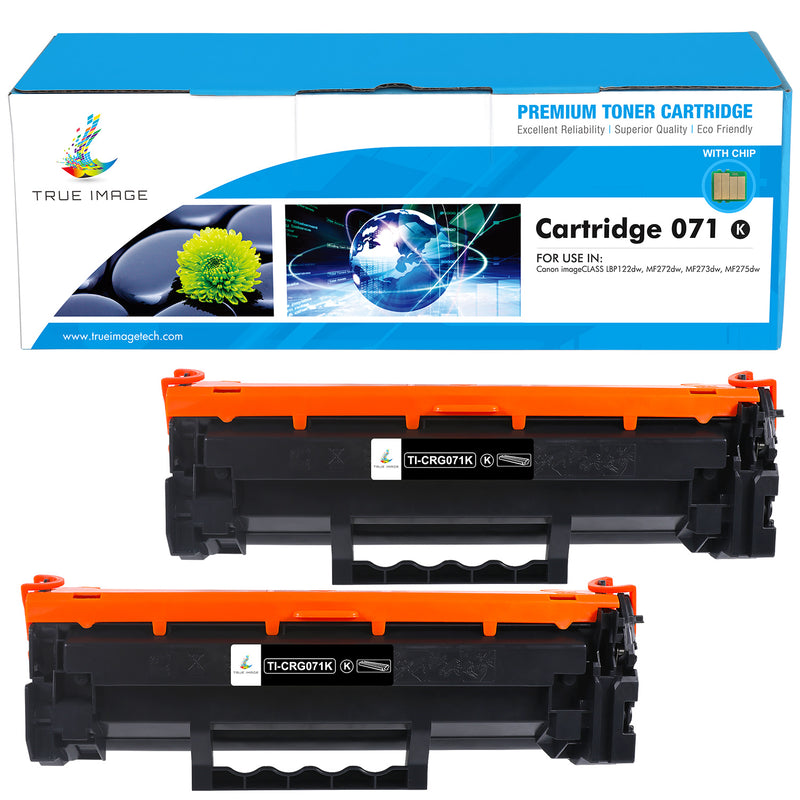 Compatible Canon 071 Black Toner Cartridges 2-Pack (With Chip)