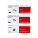 Original Canon 054 054H Yellow, Cyan, Magenta Toner Cartridges