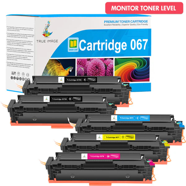Canon Color ImageCLASS MF654Cdw Toner - Canon 067/067H Toner Cartridge Set - With Chip