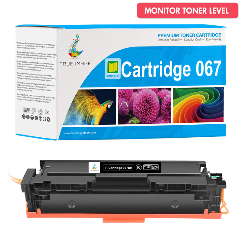 Canon 067 black toner cartridge monitor toner level