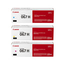 Original Canon 067 067H Yellow, Cyan, Magenta Toner Cartridges