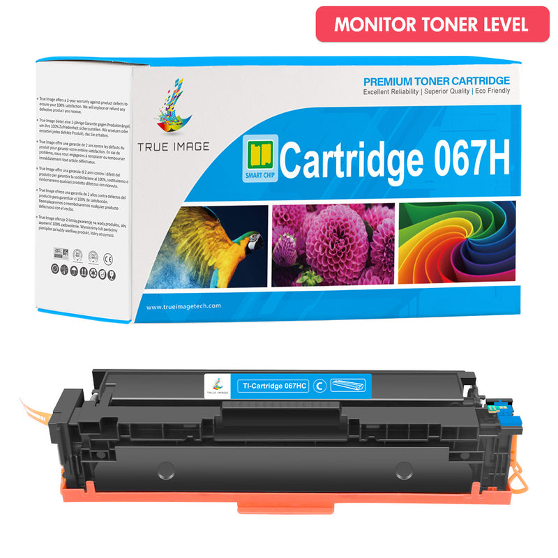 Canon 067H cyan toner cartridge monitor toner level