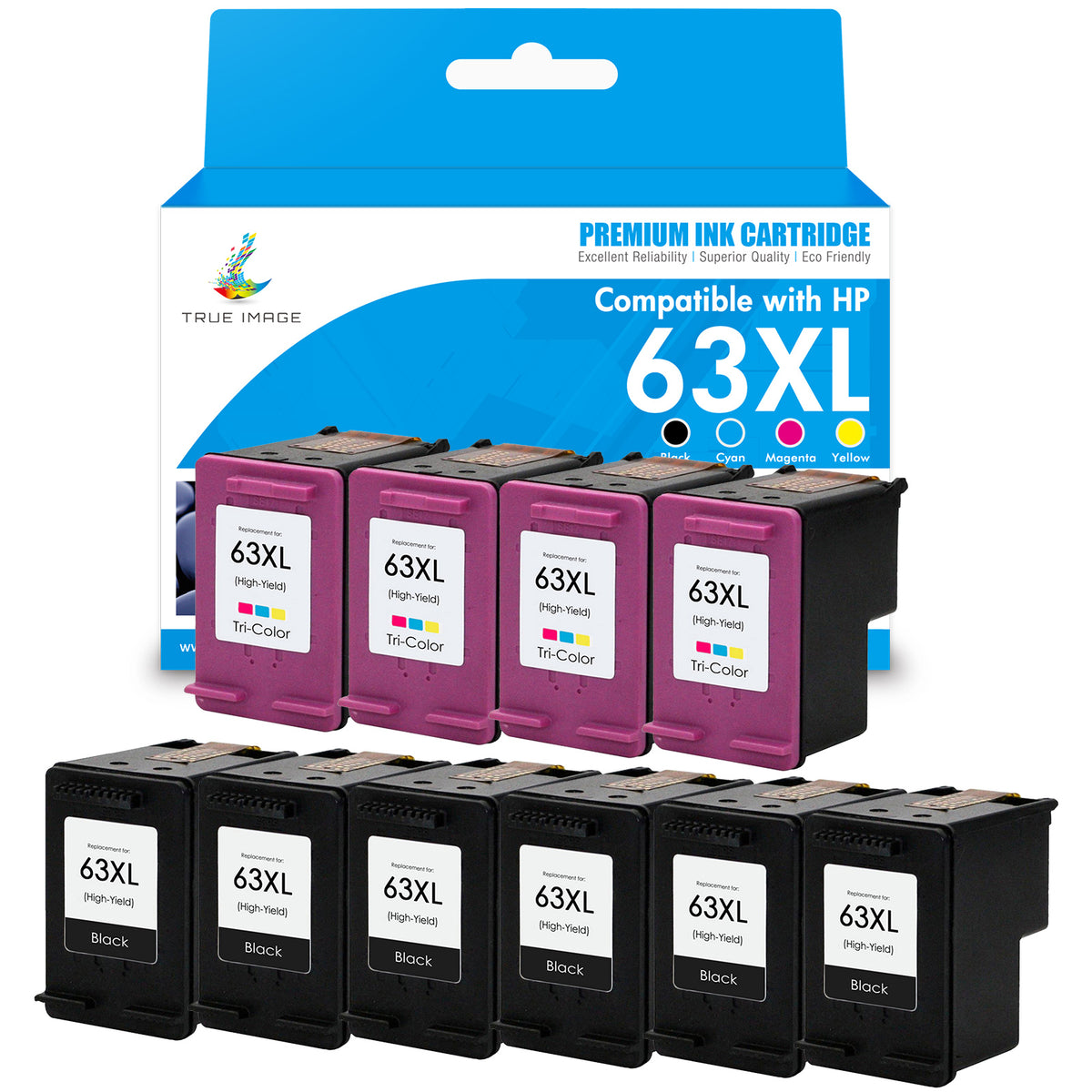 インク　hp 63xl HP 63XL High Yield Ink Cartridge, Black & Tri-Color, Combo