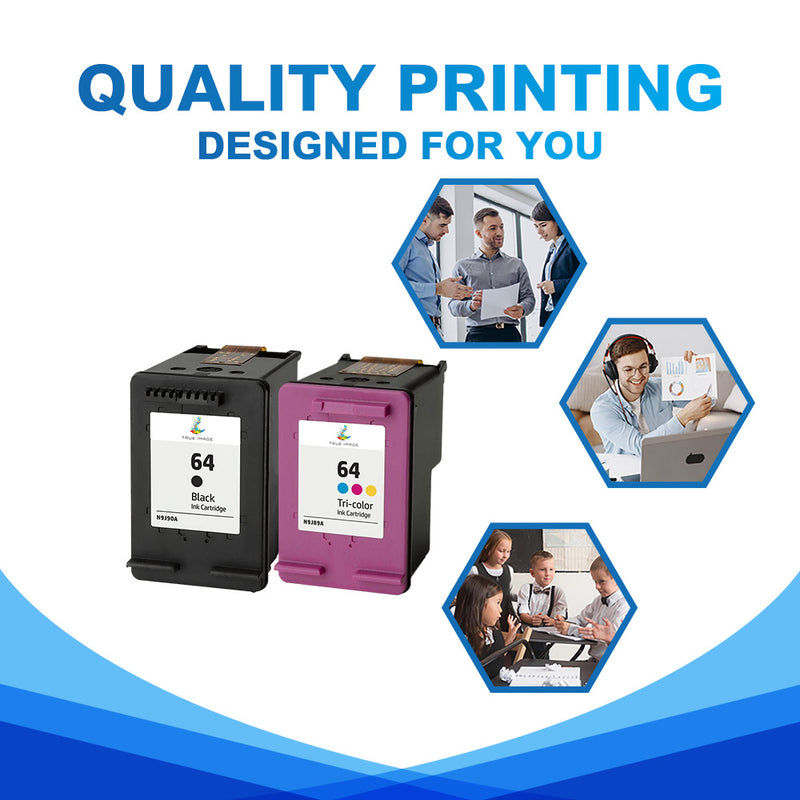 true image compatible HP 64 ink cartridges