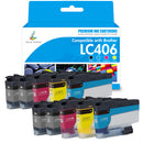Compatible Brother LC406 LC406XL Ink Cartridge Multi-Pack | With Smart Chip