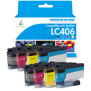 Compatible Brother LC406 LC406XL Ink Cartridge Multi-Pack | With Smart Chip