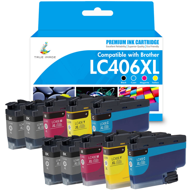 Compatible Brother LC406 LC406XL Ink Cartridge Multi-Pack | With Smart Chip