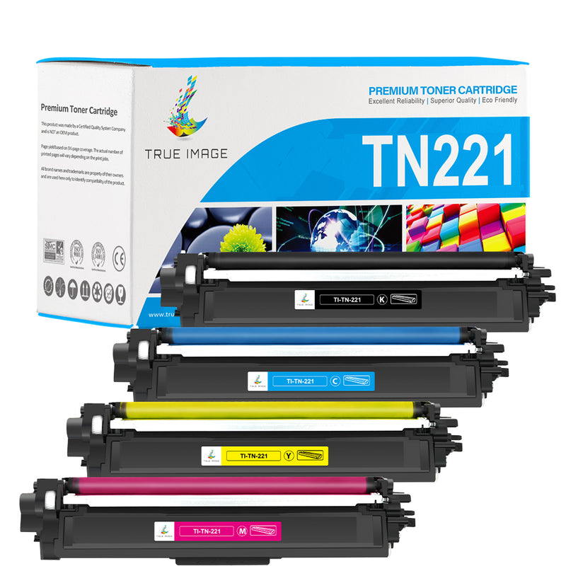 Brother TN221 toner cartridges 4-pack