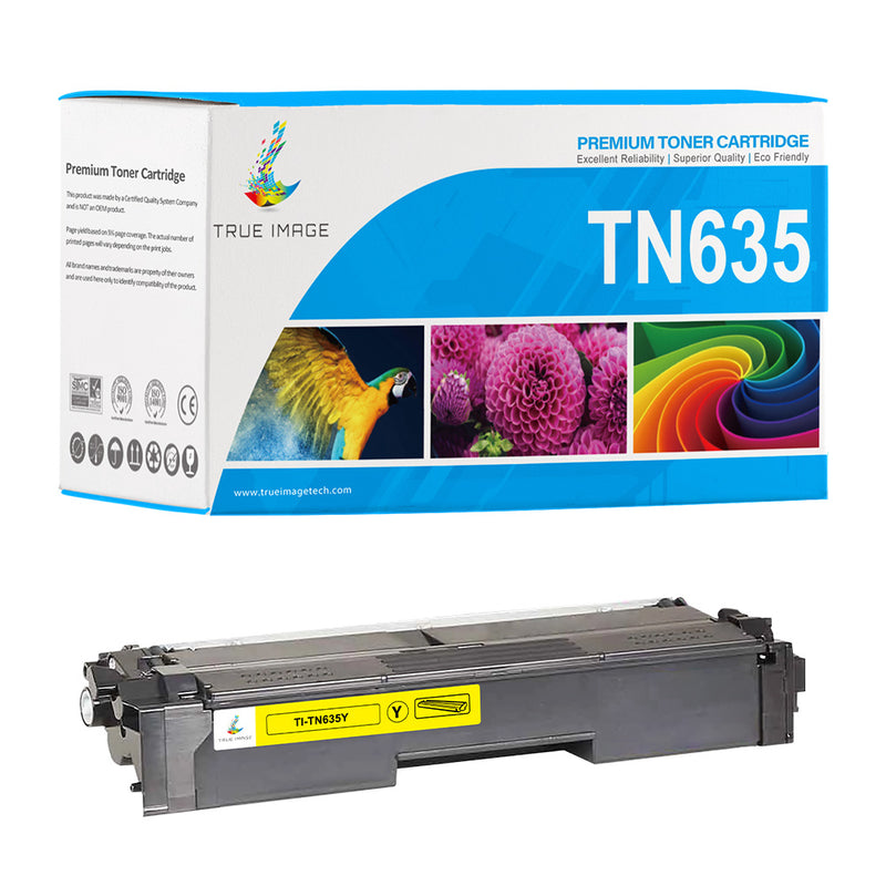 Compatible Brother TN-635 Yellow Toner Cartridge (TN635Y) - Standard Yield