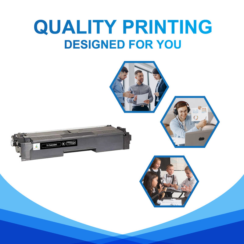 Compatible Brother TN-635 Black Toner Cartridge (TN635BK) - Standard Yield