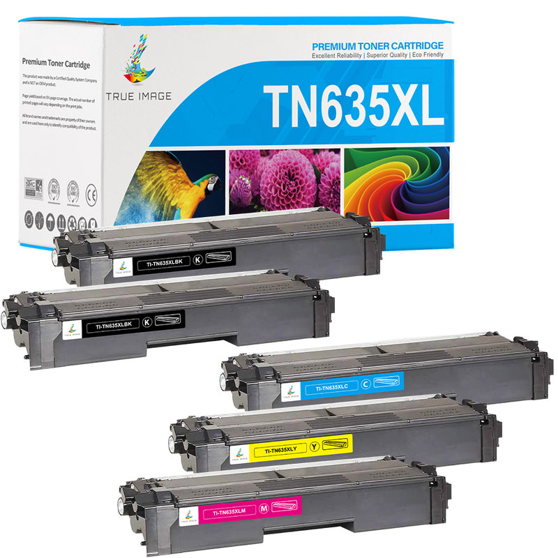 Compatible Brother TN635XL Toner Cartridge Combo Pack | TN635XLBK/C/M/Y - High Yield