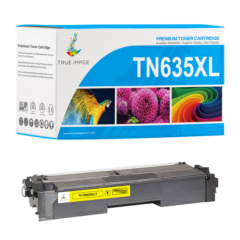 Compatible Brother TN635XL Yellow Toner Cartridge (TN635XLY) - High Yield