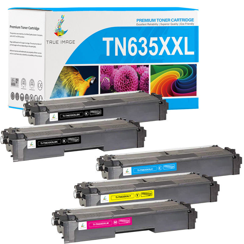 Compatible Brother TN635XXL Toner Cartridge Combo Pack | TN635XXLBK/C/M/Y - Super High Yield
