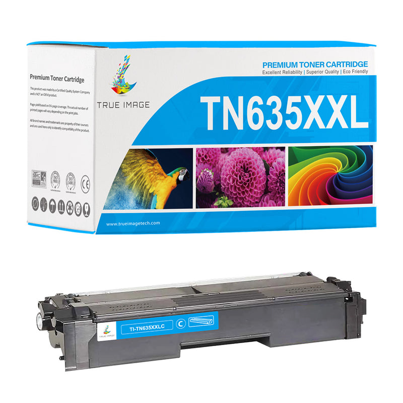 Compatible Brother TN635XXL Cyan Toner Cartridge (TN635XXLC) - Super High Yield