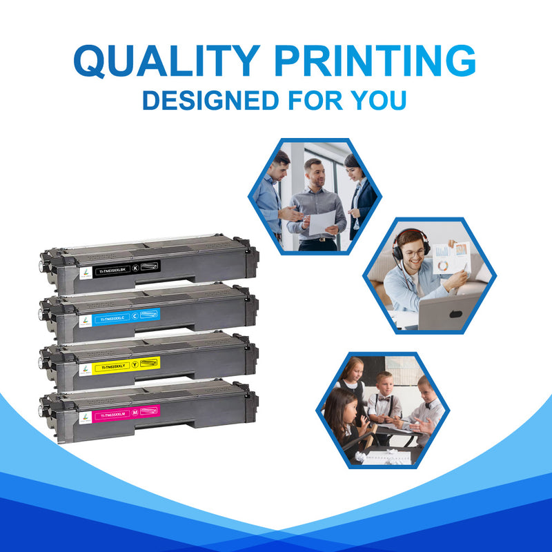 Compatible Brother TN635XXL Toner Cartridge Combo Pack | TN635XXLBK/C/M/Y - Super High Yield