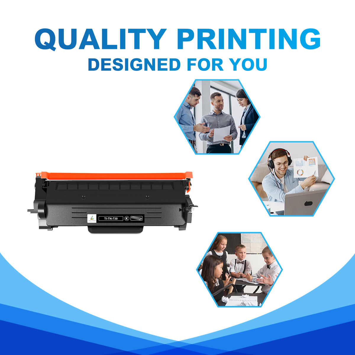 Cartuccia Toner Compatibile TN-730 (2 Pezzi) Per Stampanti Brother DCP-L2550DW, MFC-L2710DW, HL-L2350DW – Nero, Alta Resa 1700 Pagine