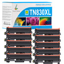 Brother TN830XL High Yield Black Toner Cartridges 10-Pack