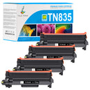 Brother TN835 Black Toner Cartridge 4-Pack