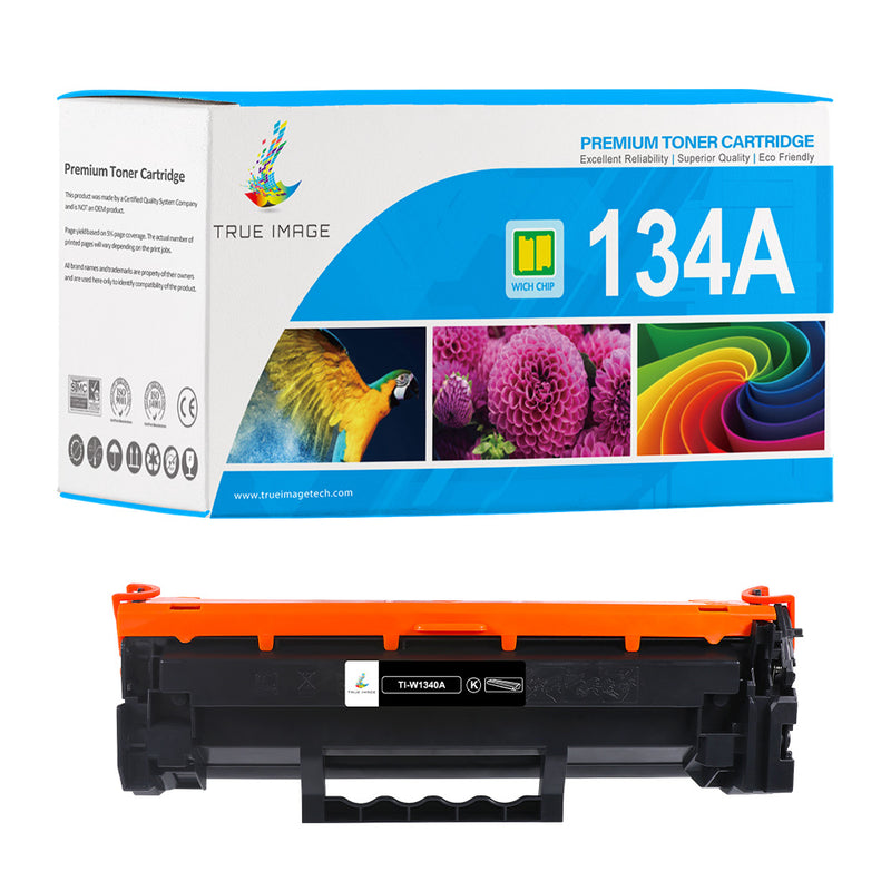 HP 134A black toner cartridge with chip