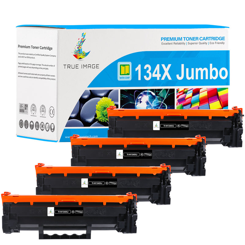 HP 134X Jumbo black toner  4 pack