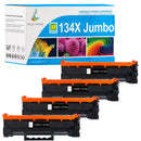 HP 134X Jumbo black toner 4-pack