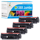 HP 138X Jumbo Black Toner Cartridge 4-Pack