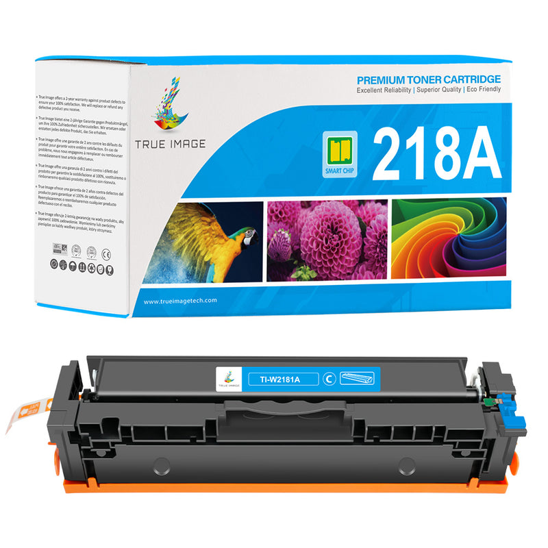 HP 218A cyan toner cartridge with smart chip