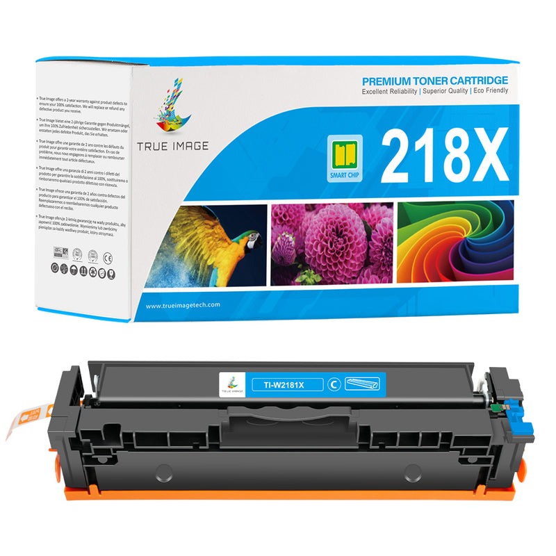 HP 218X cyan toner cartridge with smart chip