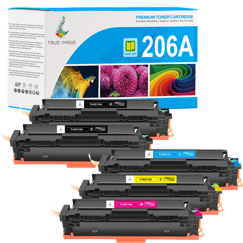 HP 206A toner cartridges 5-pack