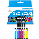 Compatible Epson 222/Epson 222XL Ink Cartridges - T222/T222XL - Multi Pack