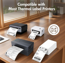 4 x 6 Inch Direct Thermal Shipping Labels - 500 Fanfold Labels/Stack - Compatible for Zebra, Rollo, True Image Printers (Commercial Grade)