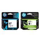Original HP 67 67XL Ink Cartridge - Works with HP DeskJet 2700 2752e 2755e 2855e 4155e 4255e Envy 6000 6055e
