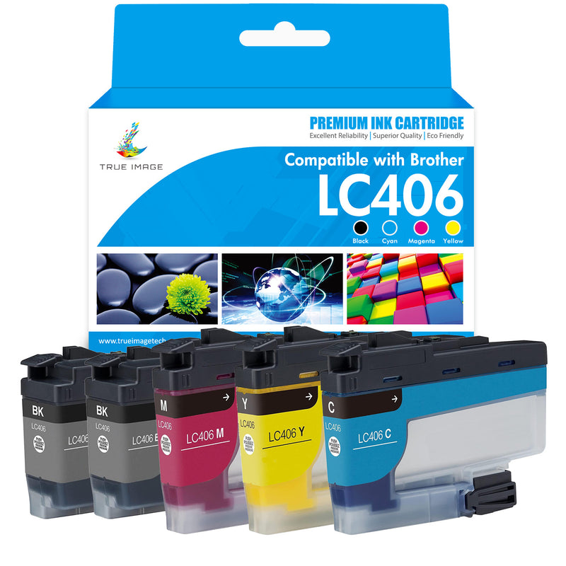 Compatible Brother LC406 LC406XL Ink Cartridge Multi-Pack | With Smart Chip