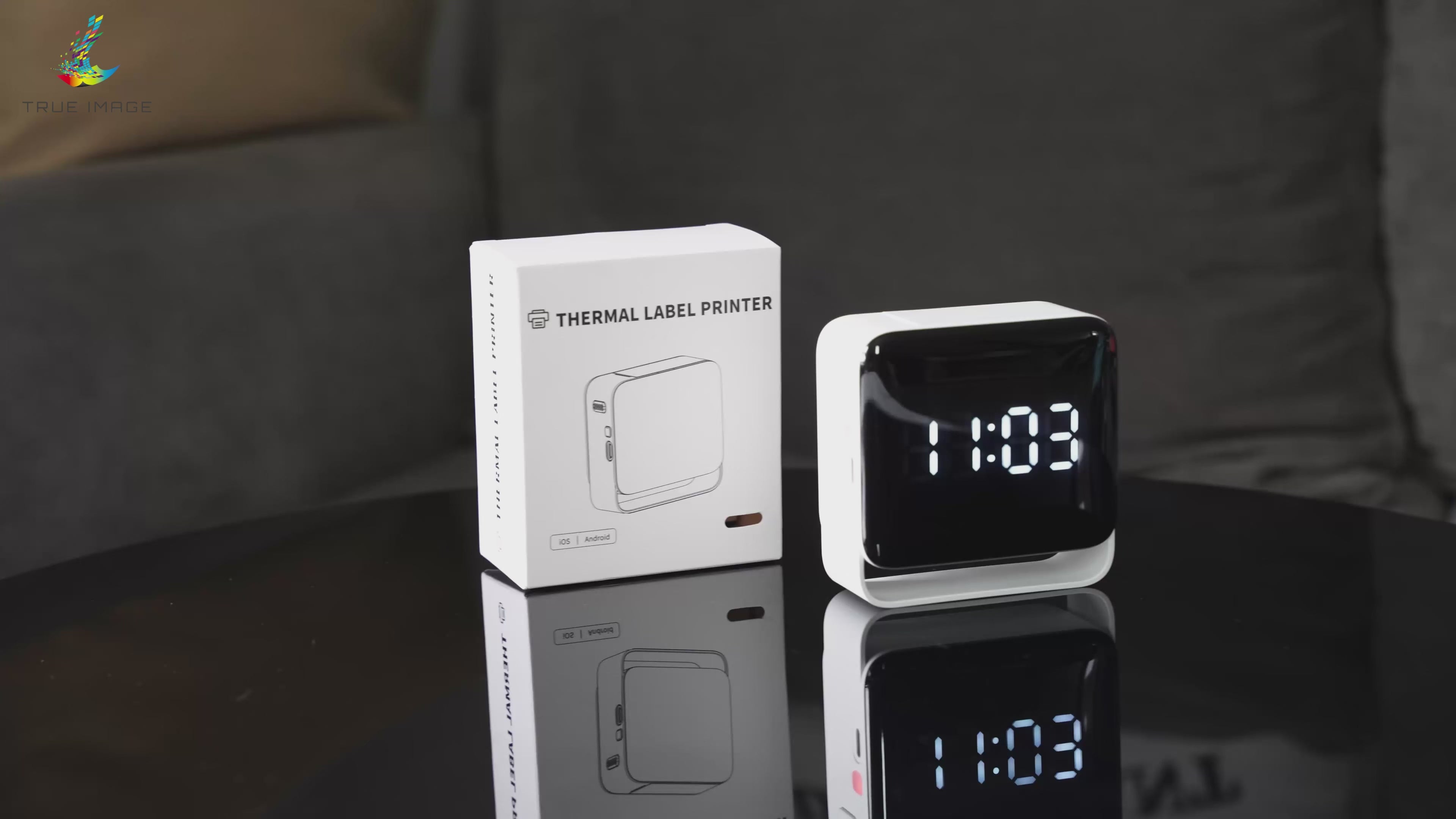 True Image TY12A - 0.5 Inch Mini Label Maker Machine (Thermal Printer) - USB & Bluetooth Compatible