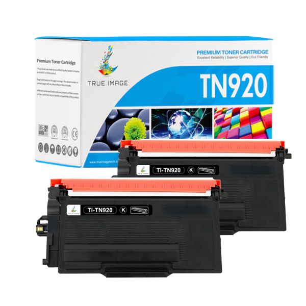 Compatible Brother TN920 Black Toner Cartridge - With Chip - 2 Pack