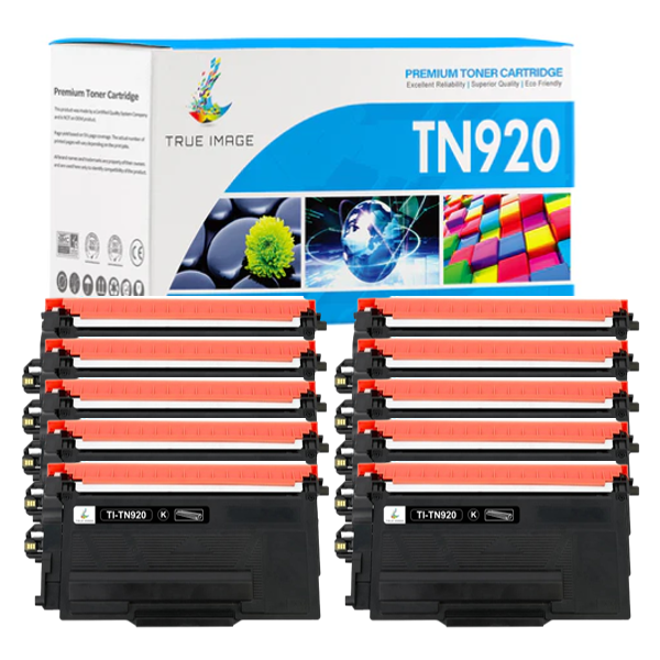 Compatible Brother TN-920 Black Toner Cartridge - With Chip - 10 Pack