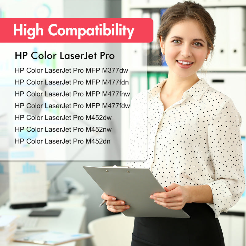 Replacement Hewlett Packard HP 410A 410X Laser Toner Cartridge High Compatibility