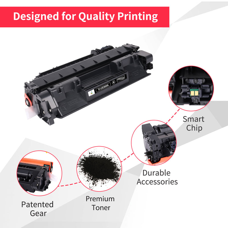 HP ce505a toner cartridge designed for quality printing