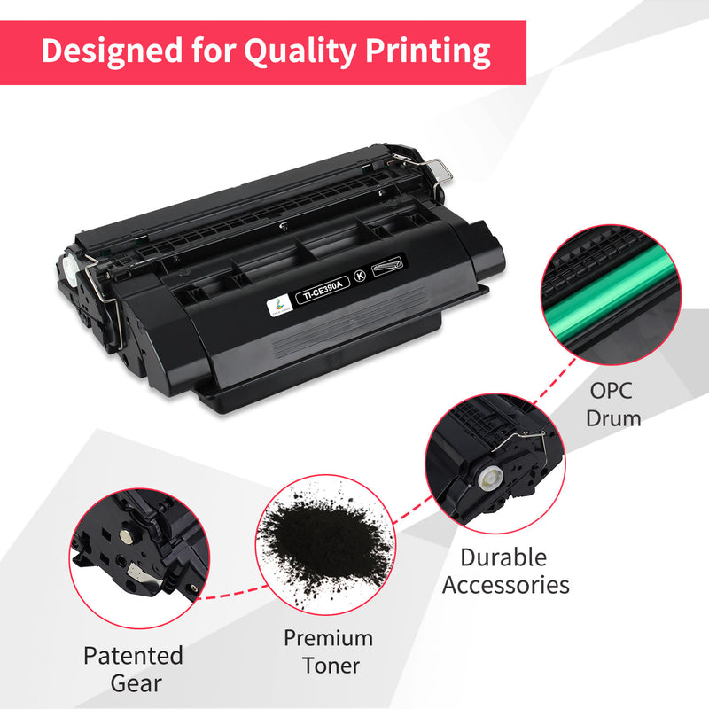 Quality printing of compatible HP CE390A toner cartridge