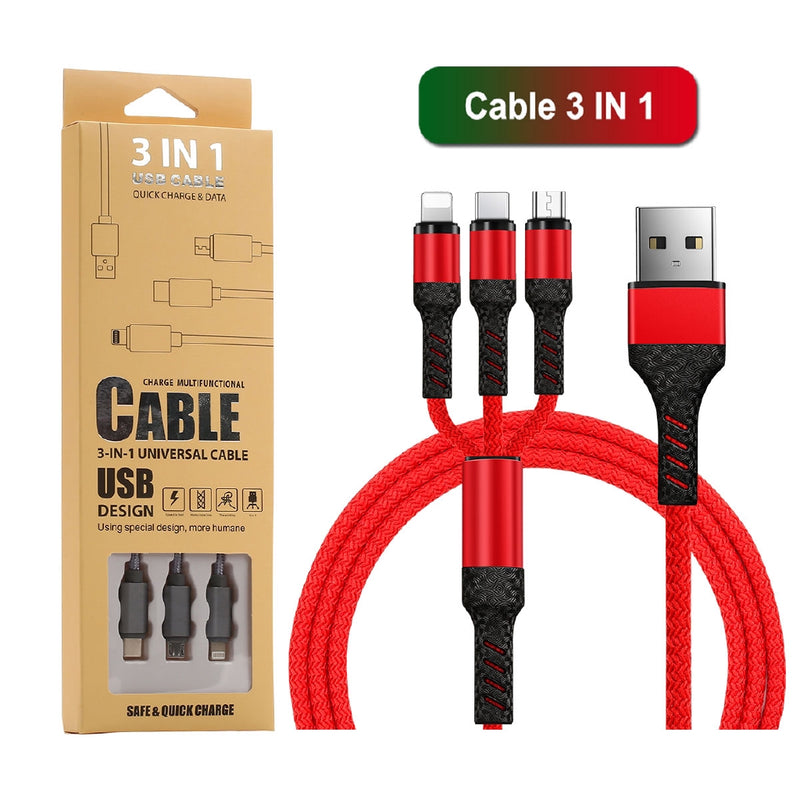 3-IN-1 USB Charging Cable