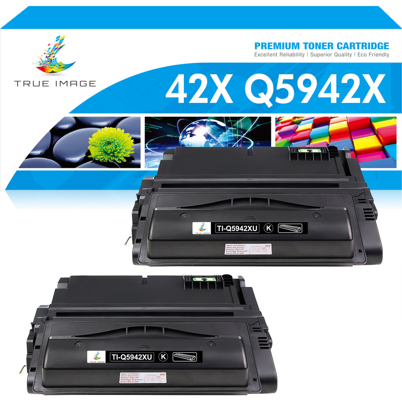 HP Compatible 42X (Q5942X) High Yield Black Toner Cartridge Twin Pack
