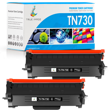  TN730 Compatible TN730 TN-730 Black Toner Cartridge Replacement  for Brother TN-730 DCP-L2550DW MFC-L2710DW HL-L2350DW HL-L2370DW HL-L2390DW  Toner.(2 Pack) : Office Products